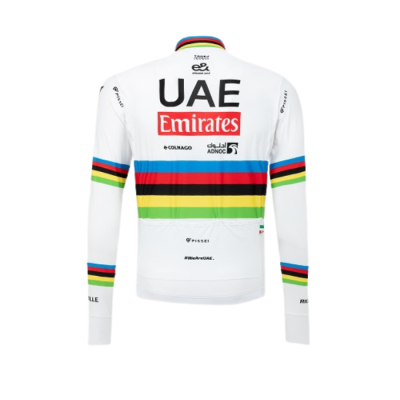 Maillot ciclismo UAE Campeón del mundo Pissei manga larga