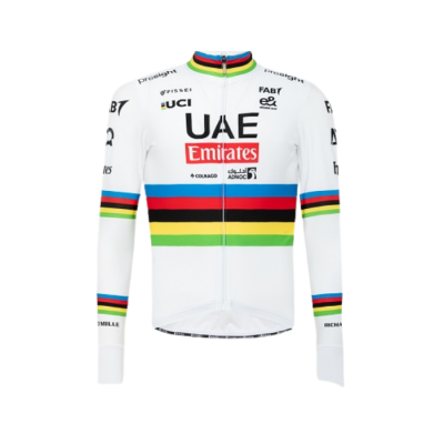 Maillot ciclismo UAE Campeón del mundo Pissei manga larga