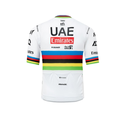 Maillot ciclismo UAE Campeón del mundo Pissei manga corta